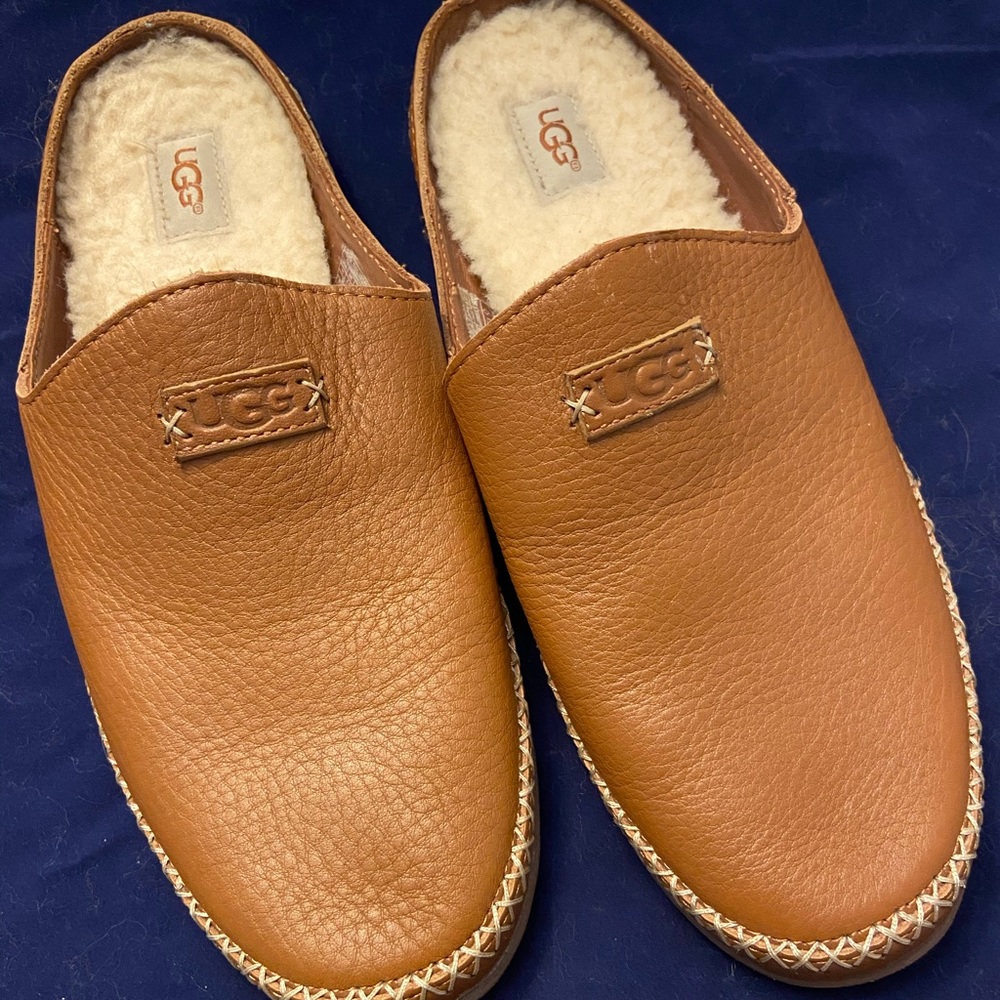 Mens Uggs Pure Slip On Leather Slippers Size 10